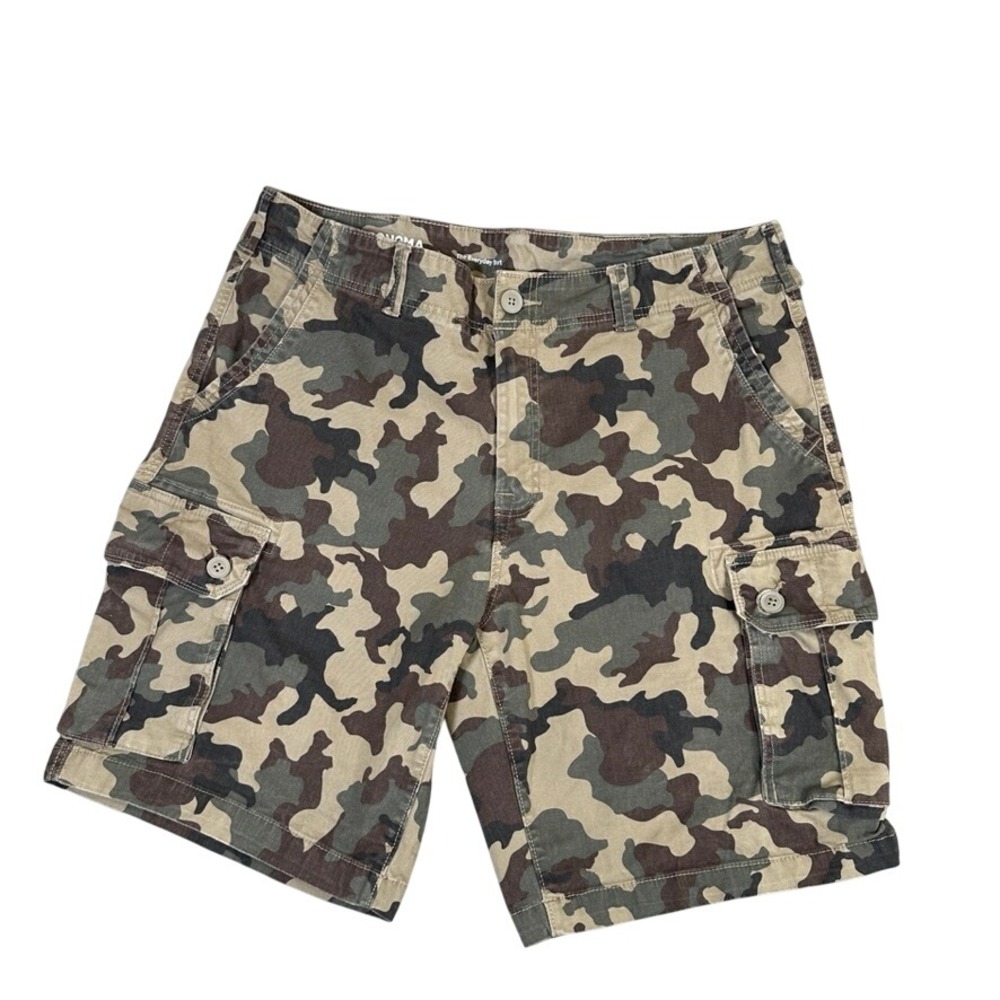 Sonoma Goods For Life Mens 38 Camo Cargo Shorts The Everyday Short Green Brown